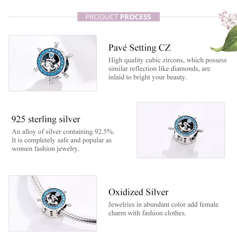 (resim) Pandora tarzı denizcilik Charm - SCC1200 - Görüntüle 4