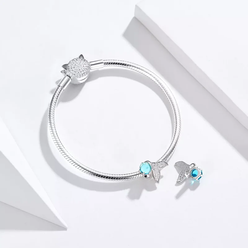 (resim) Pandora tarzı Denizkızı Gözyaşları Charm - SCC1226 - Görüntüle 3