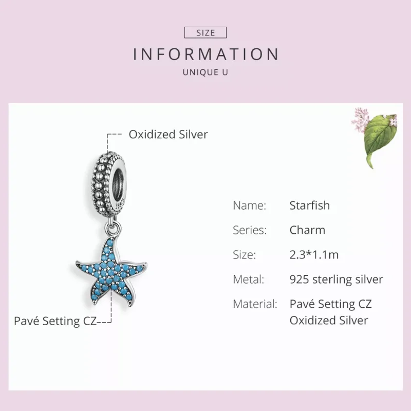 (resim) Pandora tarzı Denizyıldızı Sallantılı Charm - SCC1210 - Görüntüle 3