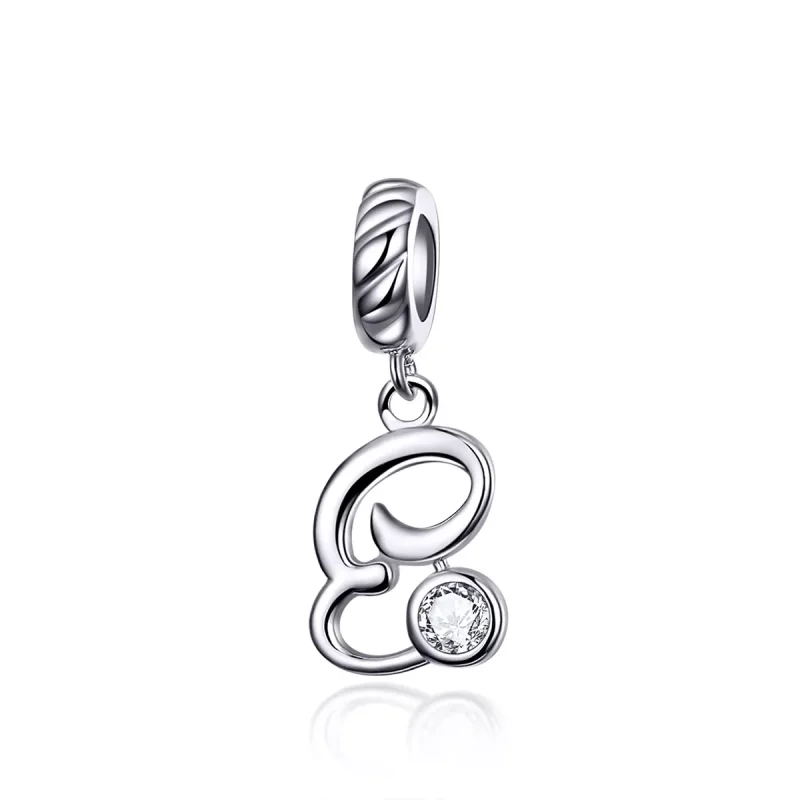 (resim) Pandora tarzı E harfi Sallantılı Charm - SCC1183-E