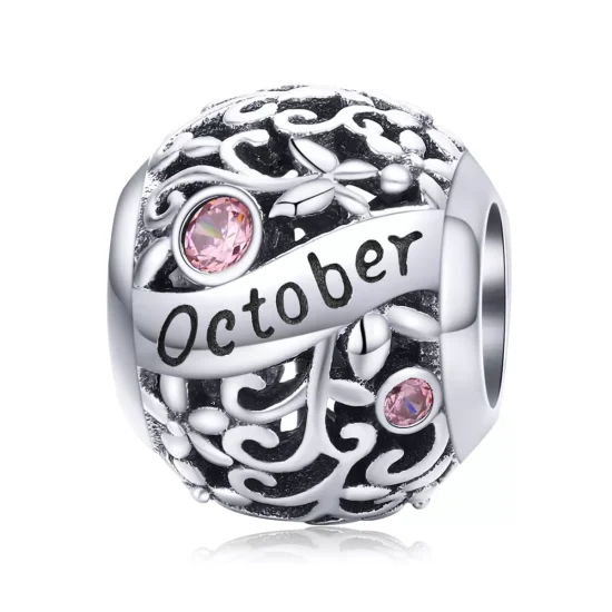 (resim) Pandora tarzı Ekim Doğum Taşı Charm - SCC1385-10