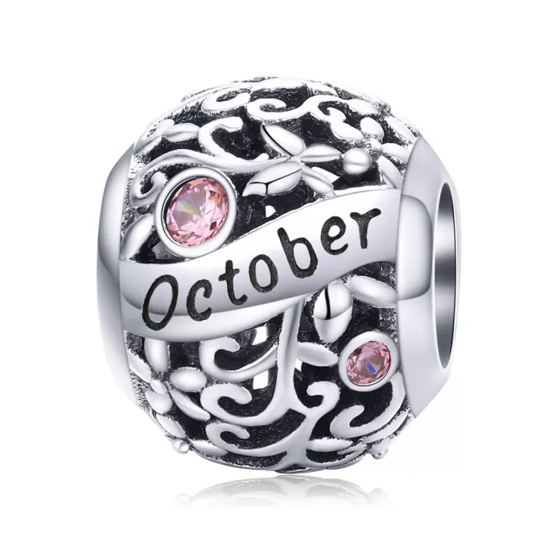 (resim) Pandora tarzı Ekim Doğum Taşı Charm - SCC1385-10