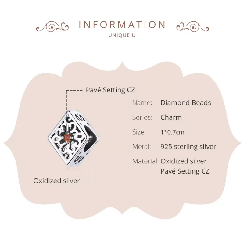 (resim) Pandora tarzı Elmas Charm - SCC1825 - Görüntüle 6
