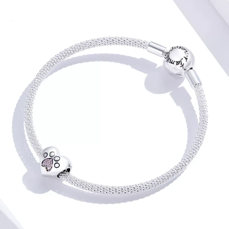 (resim) Pandora tarzı Evcil Hayvan Ayak İzleri Charm - BSC209 - Görüntüle 2