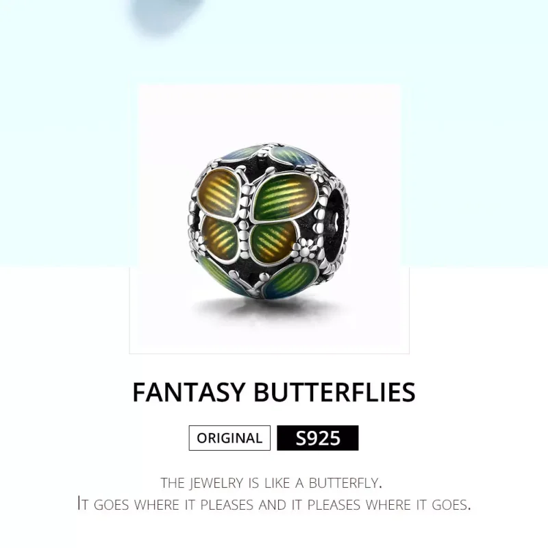 (resim) Pandora tarzı Fantezi Kelebekler Charm - SCC1705 - Görüntüle 6