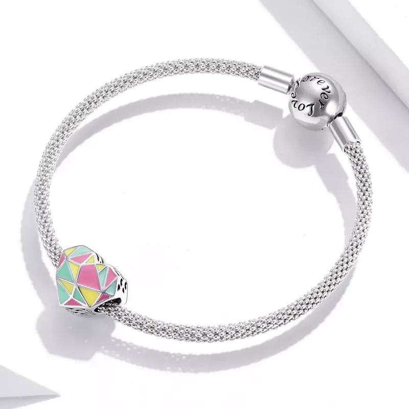 (resim) Pandora tarzı Geometrik Desenler Charm - SCC1761 - Görüntüle 3