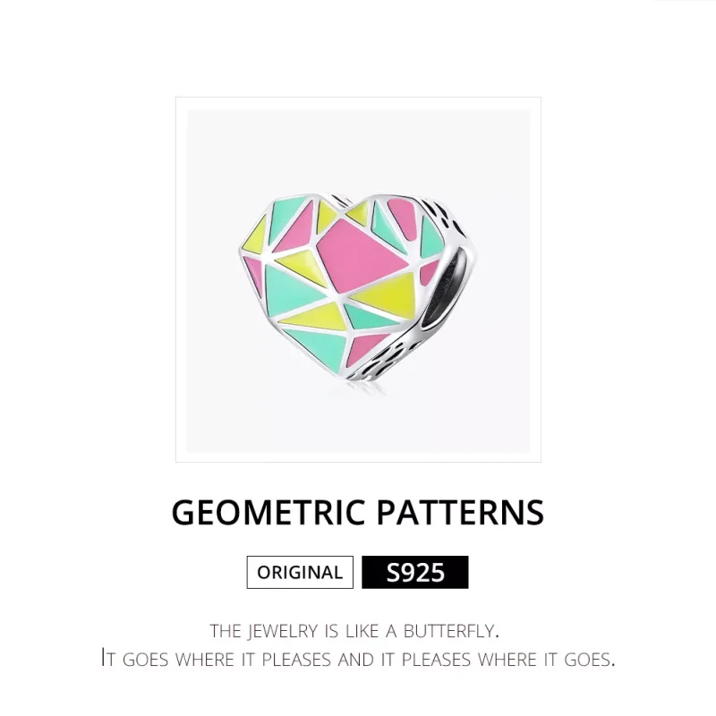 (resim) Pandora tarzı Geometrik Desenler Charm - SCC1761 - Görüntüle 6