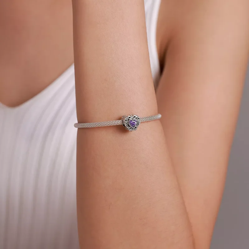 (resim) Pandora Tarzı Gizemli Kalp Charm - SCC1929 - Görüntüle 5
