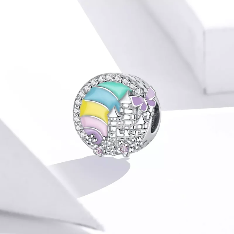 (resim) Pandora tarzı Gökkuşağı Kalesi Charm - SCC1585 - Görüntüle 2