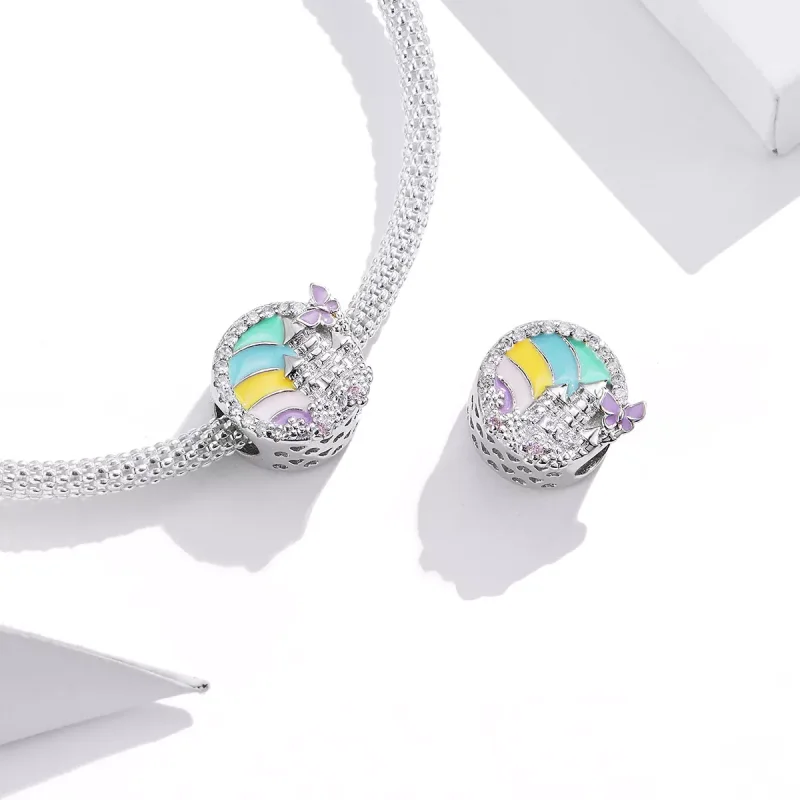 (resim) Pandora tarzı Gökkuşağı Kalesi Charm - SCC1585 - Görüntüle 3