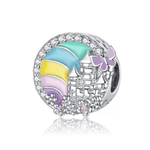 (resim) Pandora tarzı Gökkuşağı Kalesi Charm - SCC1585