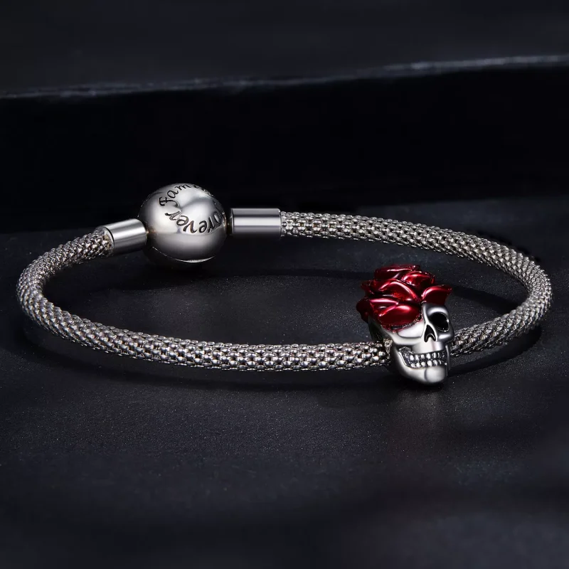 (resim) Pandora Tarzı Gül Kafatası Charm - SCC2403 - Görüntüle 5