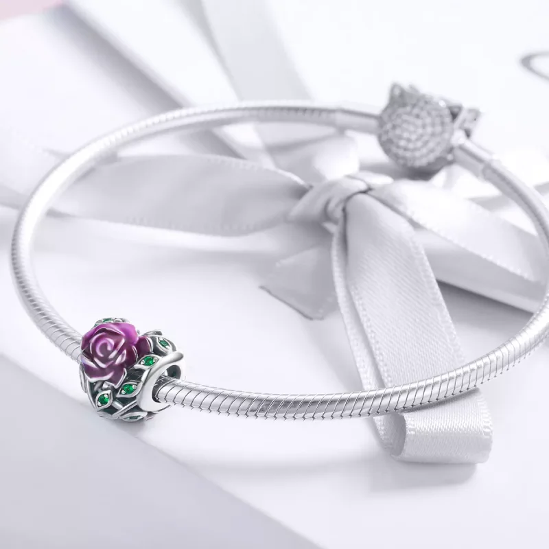 (resim) Pandora tarzı Gül Kalp Charm - SCC927 - Görüntüle 3
