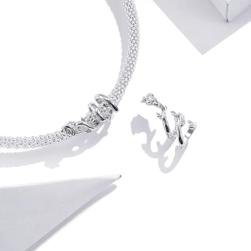 (resim) Pandora tarzı Gül Sarmaşıklar Charm - BSC310 - Görüntüle 4