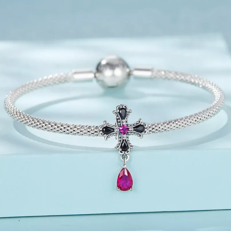 (resim) Pandora Tarzı Gotik Haç Spacer Charm - SCC2381 - Görüntüle 3