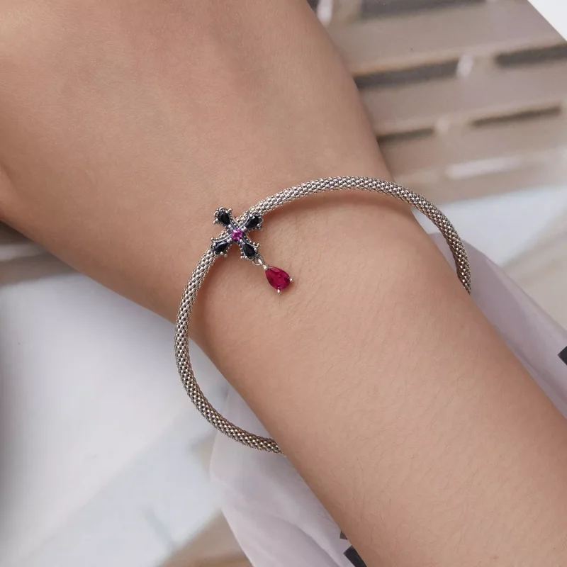 (resim) Pandora Tarzı Gotik Haç Spacer Charm - SCC2381 - Görüntüle 5
