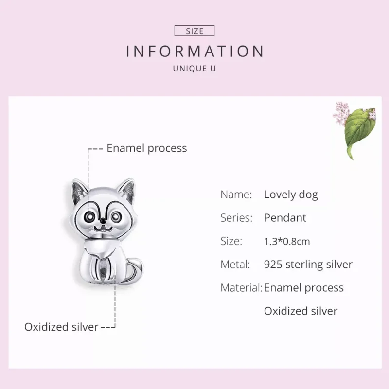 (resim) Pandora tarzı Güzel köpek Charm - SCC1829 - Görüntüle 7