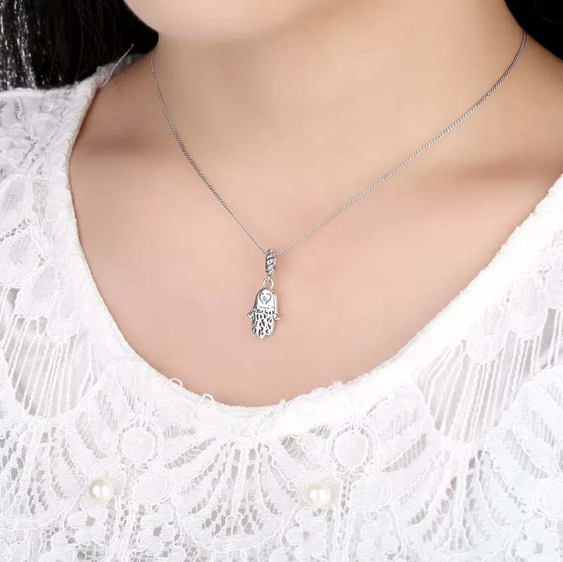 (resim) Pandora tarzı hamsa eli Sallantılı Charm - SCC031 - Görüntüle 2
