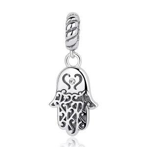 (resim) Pandora tarzı hamsa eli Sallantılı Charm - SCC031