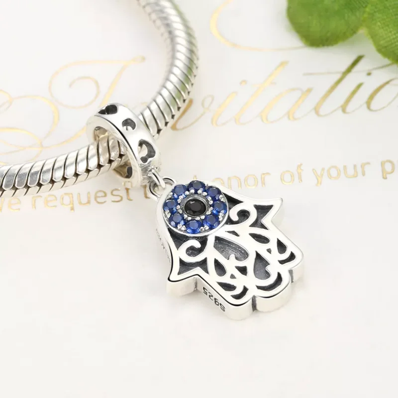 (resim) Pandora tarzı hamsa eli Sallantılı Charm - SCC085 - Görüntüle 2