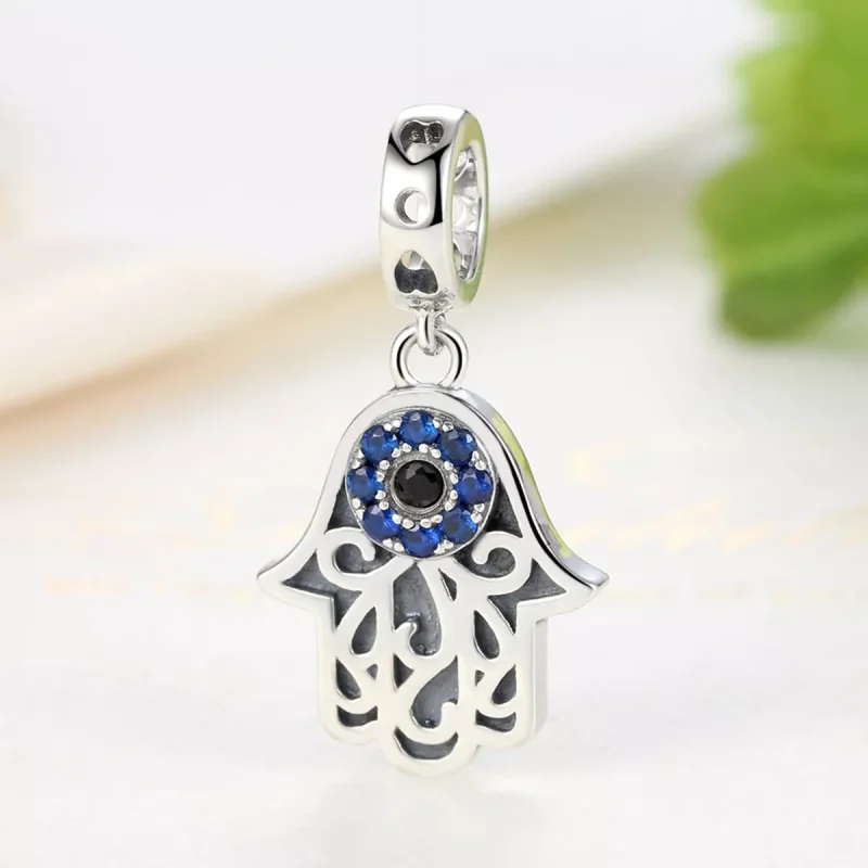 (resim) Pandora tarzı hamsa eli Sallantılı Charm - SCC085 - Görüntüle 4