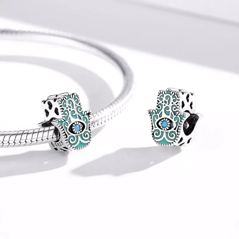 (resim) Pandora tarzı Hamsa Gözü Şanslılık Takısı - BSC510 - Görüntüle 3