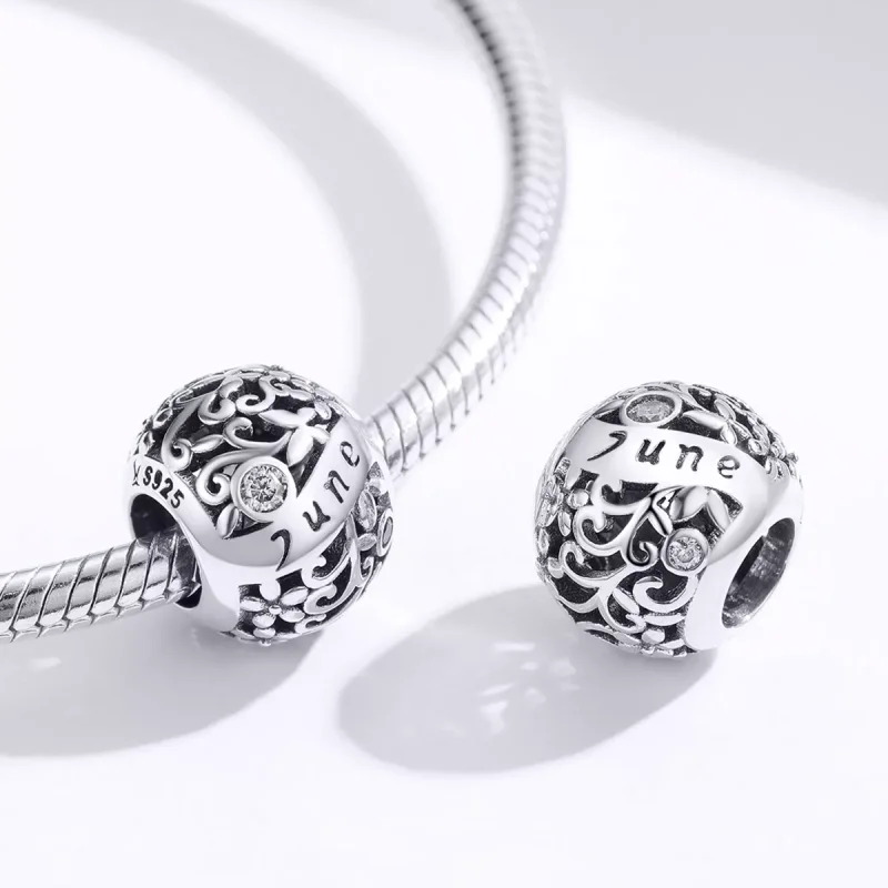 (resim) Pandora tarzı Haziran Doğum Taşı Charm - SCC1385-6 - Görüntüle 3