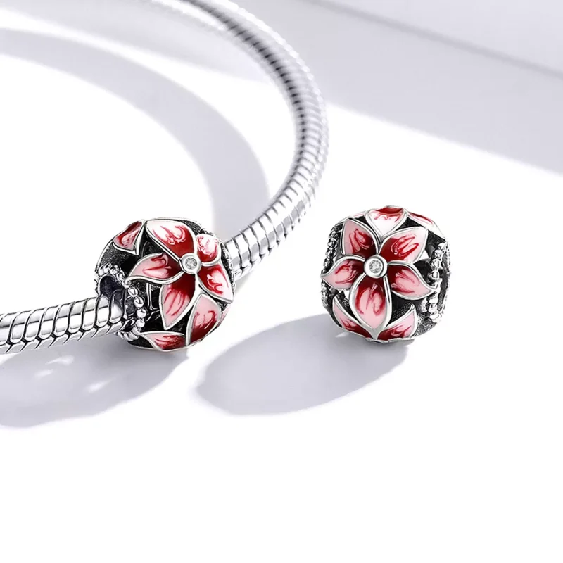 (resim) Pandora tarzı çiçek açan çiçek Charm - SCC1707 - Görüntüle 4