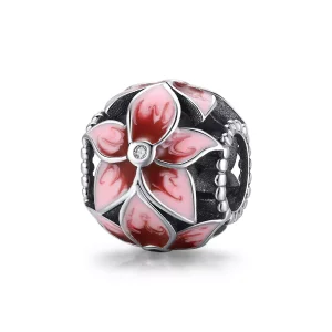 (resim) Pandora tarzı çiçek açan çiçek Charm - SCC1707