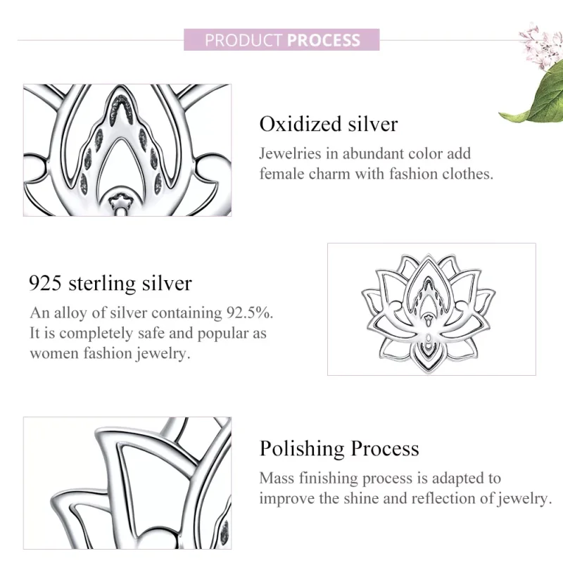 (resim) Pandora tarzı çiçek açan lotus Charm - SCC1724 - Görüntüle 7