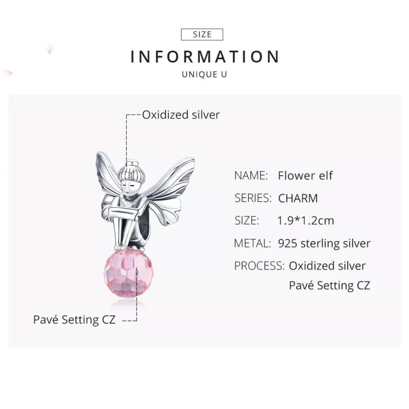 (resim) Pandora tarzı çiçek elf Charm - SCC1483 - Görüntüle 7