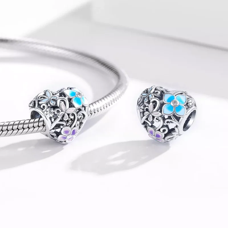 (resim) Pandora tarzı Çiçekler Ve Kelebekler Charm - SCC1836 - Görüntüle 4