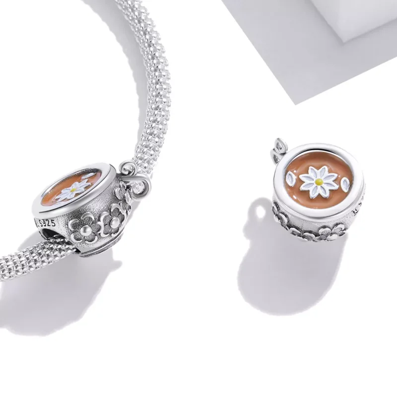 (resim) Pandora Tarzı Çiçekli Çay Bardağı Charm - SCC1915 - Görüntüle 4