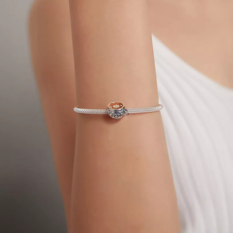 (resim) Pandora Tarzı Çiçekli Çay Bardağı Charm - SCC1915 - Görüntüle 5