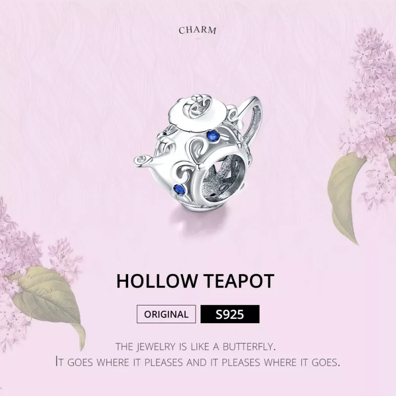 (resim) Pandora tarzı içi boş çaydanlık Charm - BSC274 - Görüntüle 6