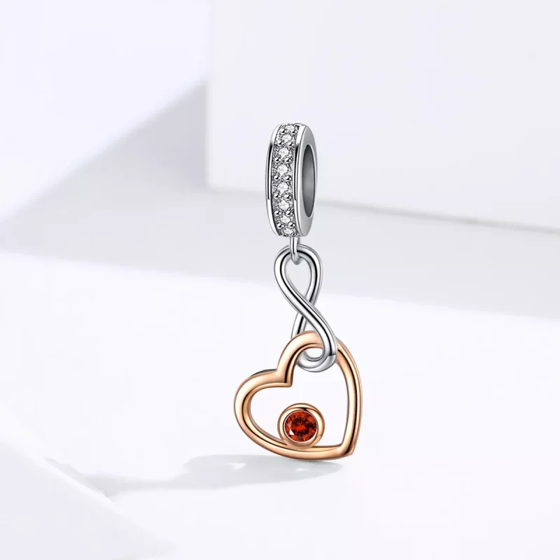 (resim) Pandora tarzı iki renkli Çarpıntı Sallantılı Charm - SCC1239 - Görüntüle 2