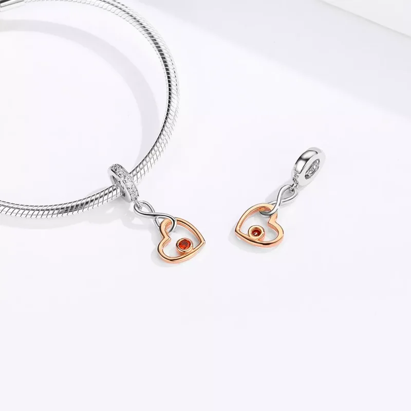 (resim) Pandora tarzı iki renkli Çarpıntı Sallantılı Charm - SCC1239 - Görüntüle 4