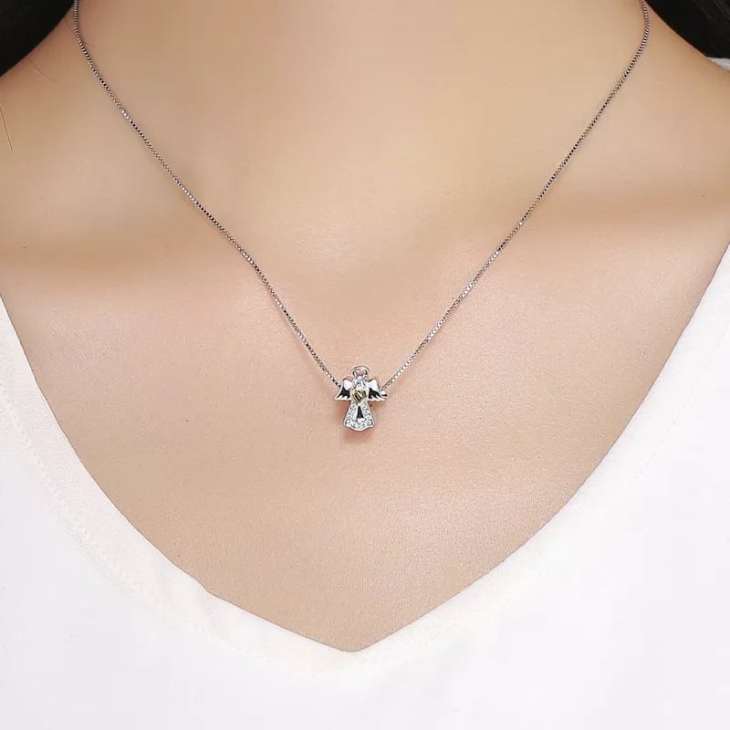 (resim) Pandora tarzı iki renkli İki Renkli Koruyucu melek Charm - SCC747 - Görüntüle 5