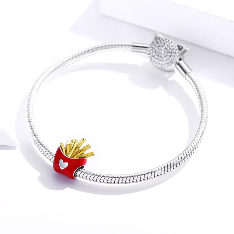 (resim) Pandora tarzı iki renkli lezzetli patates kızartması Charm - SCC1606 - Görüntüle 3