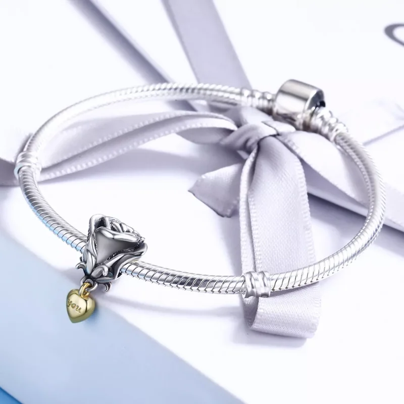 (resim) Pandora tarzı iki renkli Seni seviyorum Charm - SCC455 - Görüntüle 5