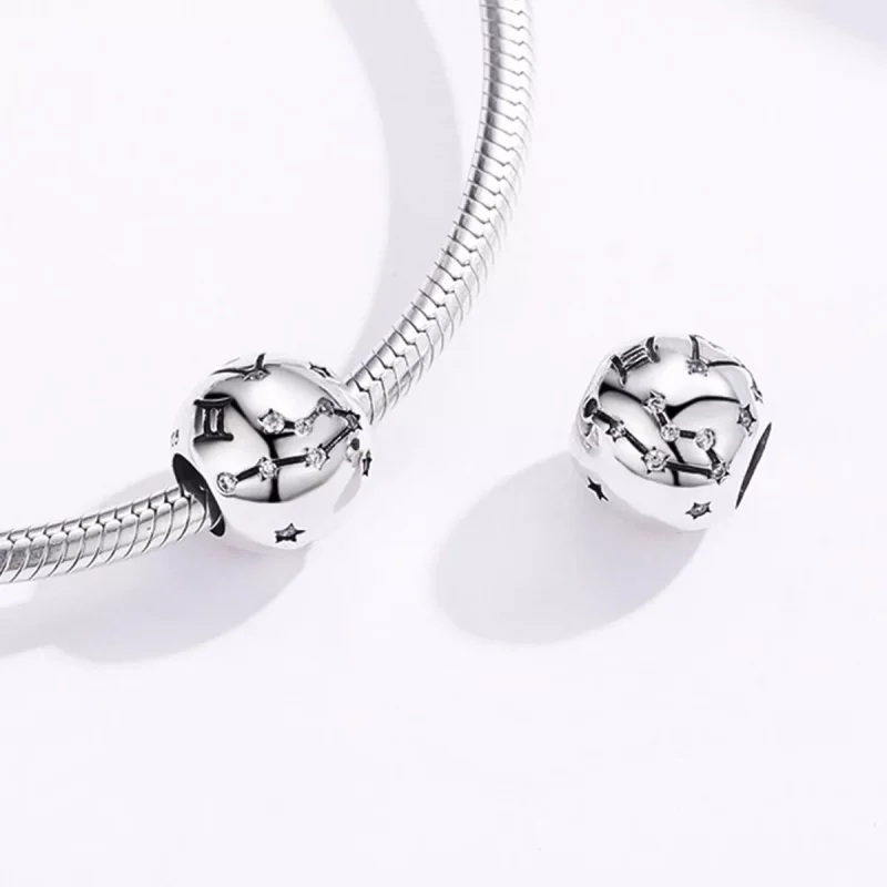 (resim) Pandora tarzı ikizler burcu Charm - SCC1218-3 - Görüntüle 4