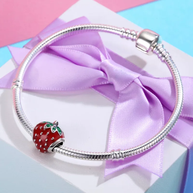 (resim) Pandora tarzı Çilek Charm - SCC369 - Görüntüle 4