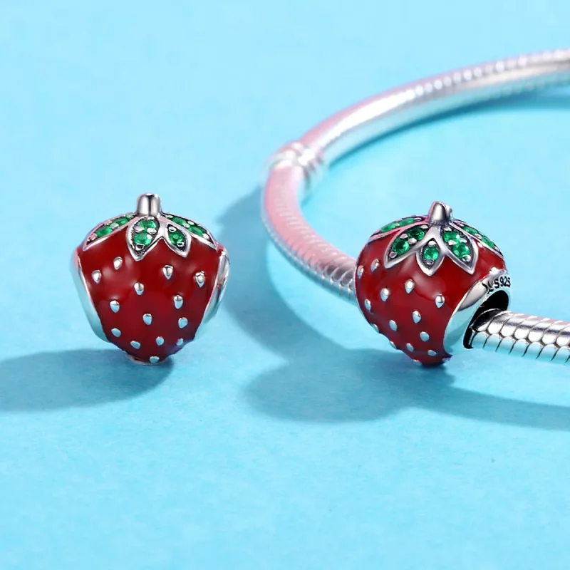 (resim) Pandora tarzı Çilek Charm - SCC369 - Görüntüle 5