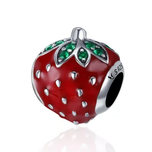 (resim) Pandora tarzı Çilek Charm - SCC369