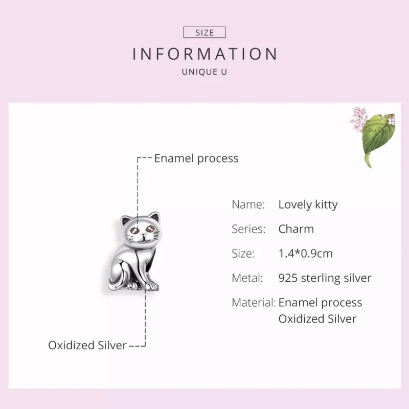 (resim) Pandora tarzı Şirin kedi Charm - SCC1305 - Görüntüle 3