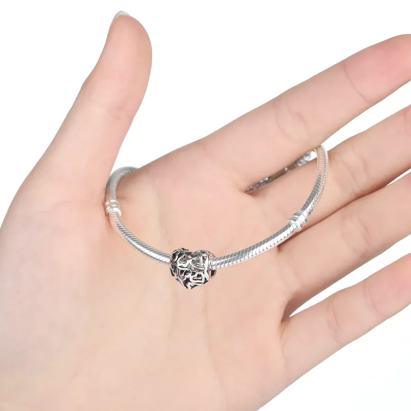 (resim) Pandora tarzı Kafes İşi Kalpleri Charm - SCC024 - Görüntüle 4