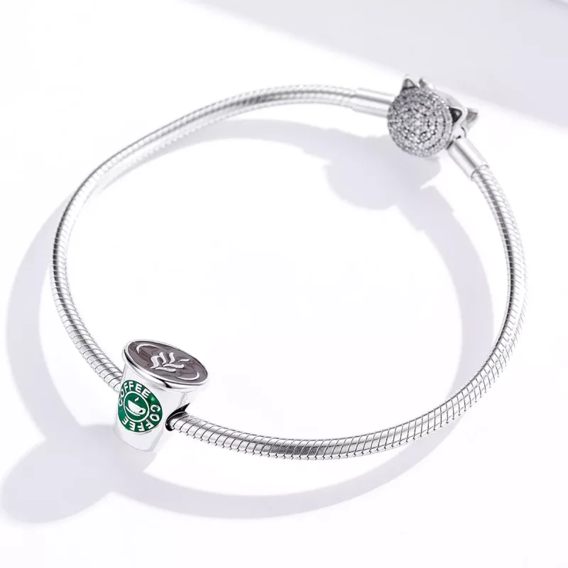 (resim) Pandora tarzı Kahve zamanı Charm - SCC1545 - Görüntüle 3