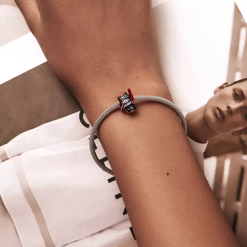 (resim) Pandora tarzı Kaplan Şapkalı Panda Charm - SCC2105 - Görüntüle 6
