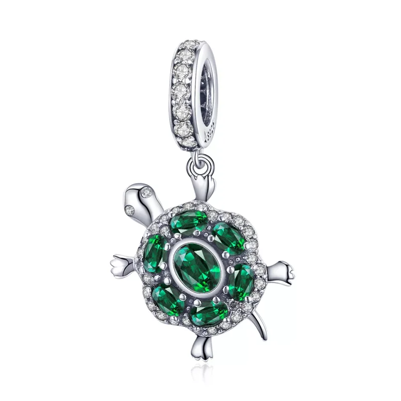 (resim) Pandora tarzı Kaplumbağa Sallantılı Charm - SCC1017