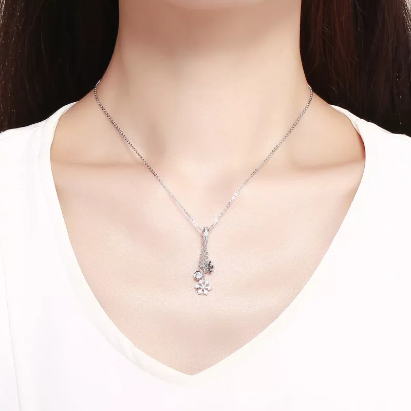 (resim) Pandora tarzı Kar tanesi Sallantılı Charm - SCC1020 - Görüntüle 5